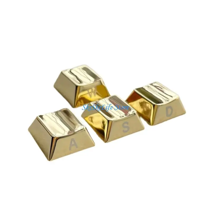 E65E 4pcs Wasd Zinc Letre KeyCap Latera KeyCaps Sostituzione per meccanico