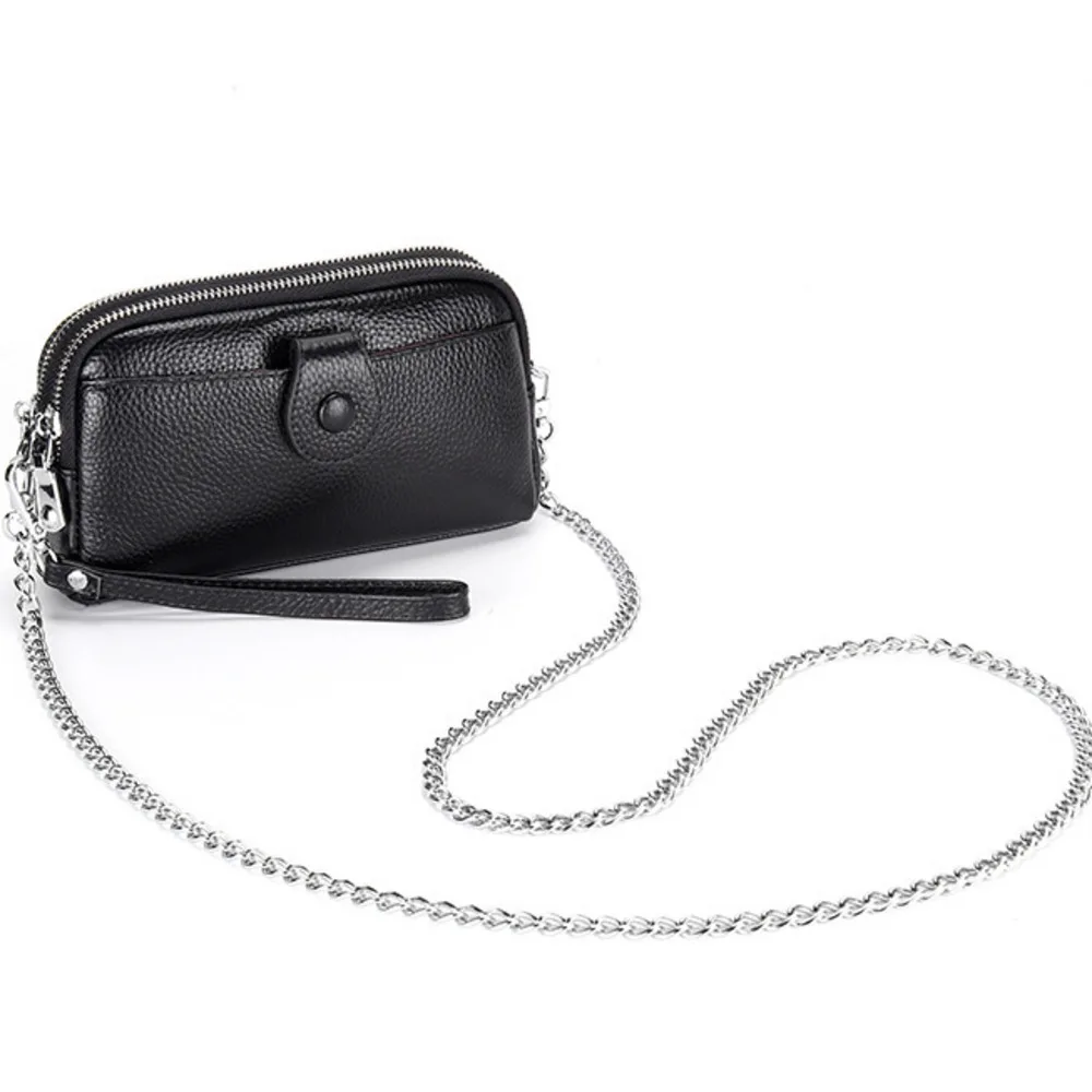 

Высококачественная женская сумка на плечо, двухслойная ручная сумка на молнии, женская сумка с цепочкой, маленькая сумка-мессенджер, маленькая женская ручная сумка