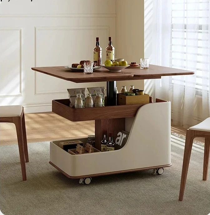 

ls 18**Side few light luxury high-end movable small apartment living room household side cabinet new lift coffee table