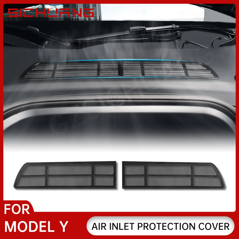 

Car Air Conditioning Inlet Protective Cover Anti Blocking Intake Grille For Tesla Model Y 2021 2022 2023 Car Accessories