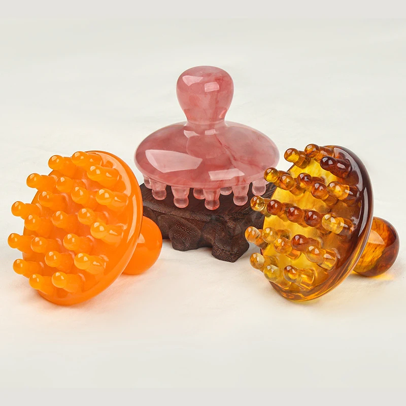 1pc disco de sândalo massageador de madeira couro cabeludo dente largo pente do couro cabeludo ponta redonda ferramenta portátil molhado seco cabelo massagem pente acuponto