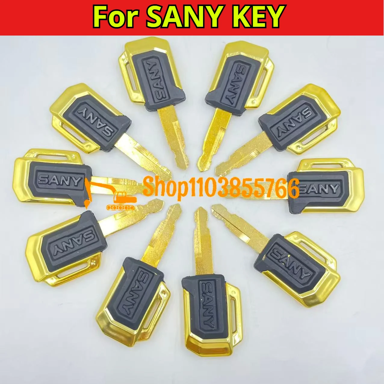 

10/6/5/3/1pcs Excavator Keys For Sany SY55 SY60 SY75 SY70 Excavator Start Cab Key Open Door New Universal F002