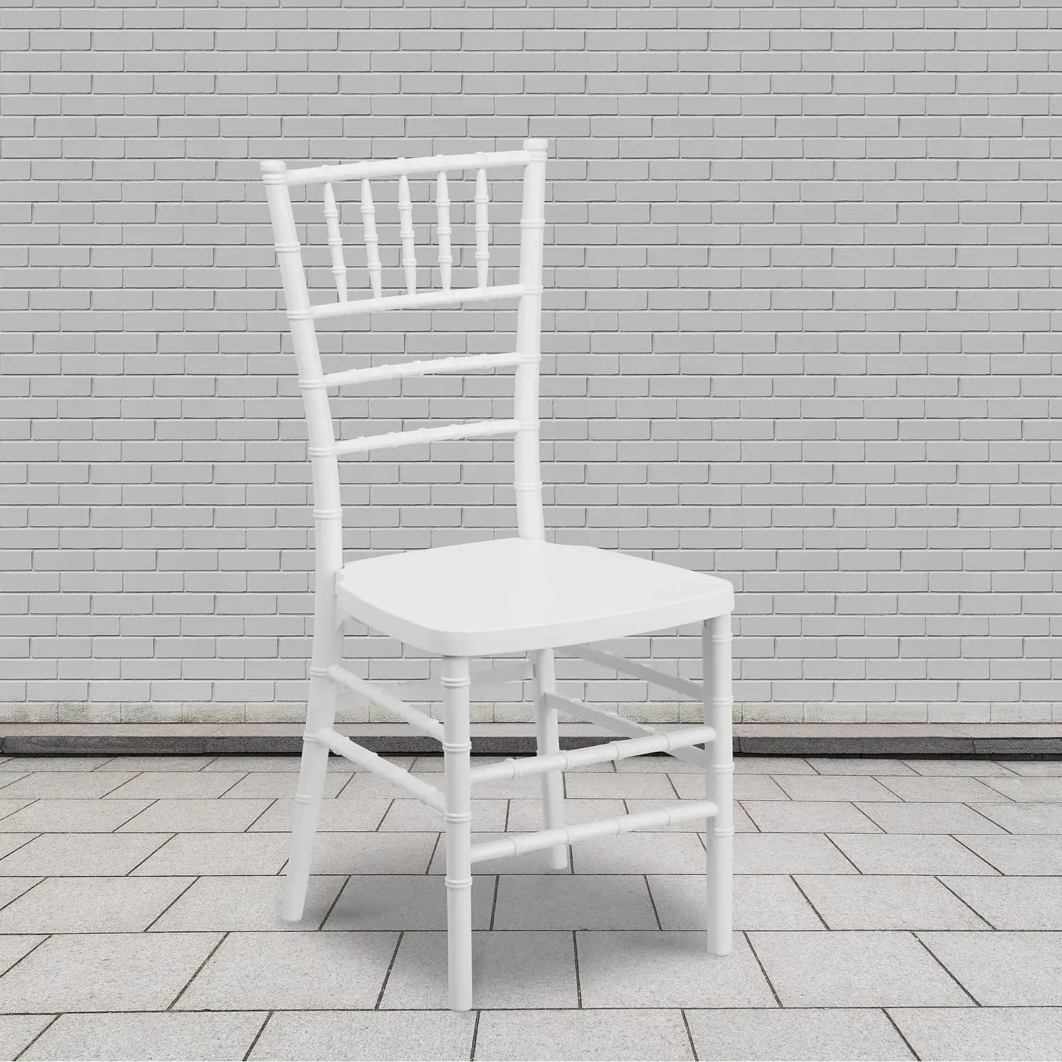 Furniture 2 Pack HERCULES PREMIUM Series Silver Resin Stacking Chiavari Chair