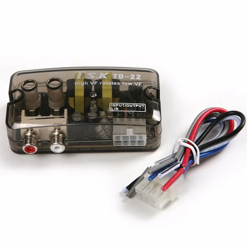 Car Speaker to RCA Line Level Converter Adaptor High to Low Frequency TSK TD-22