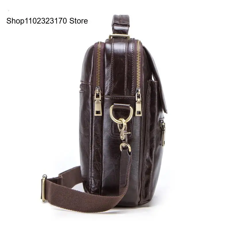 Male Crossbody Bags Ipad Small Men Messenger Briefcase Bag Genuine Leather for Men Shoulder Bags