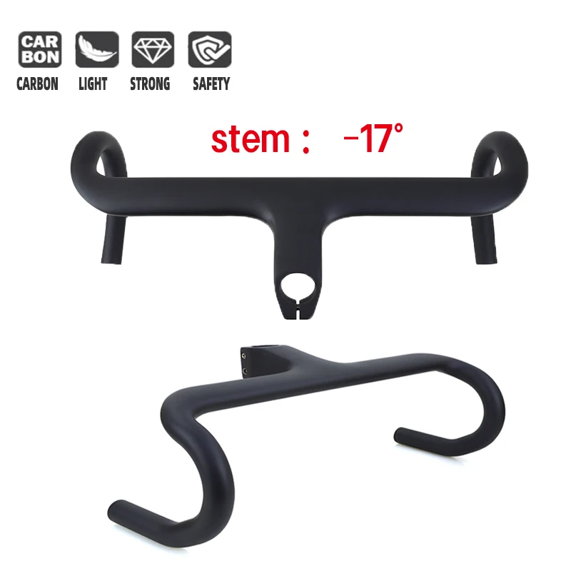 

Carbon handelbar Road Bicycle Bent Handlebar Road Bike Integrated Handle 28.6mm handle bar stem Bicycle fame Parts 380-440mm