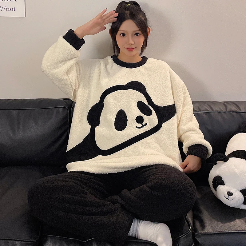 

Женские пижамные комплекты: зимний домашний комплект с праздничным принтом, хлопковый, с длинными рукавами, на пуговицах, мягкий и удобный