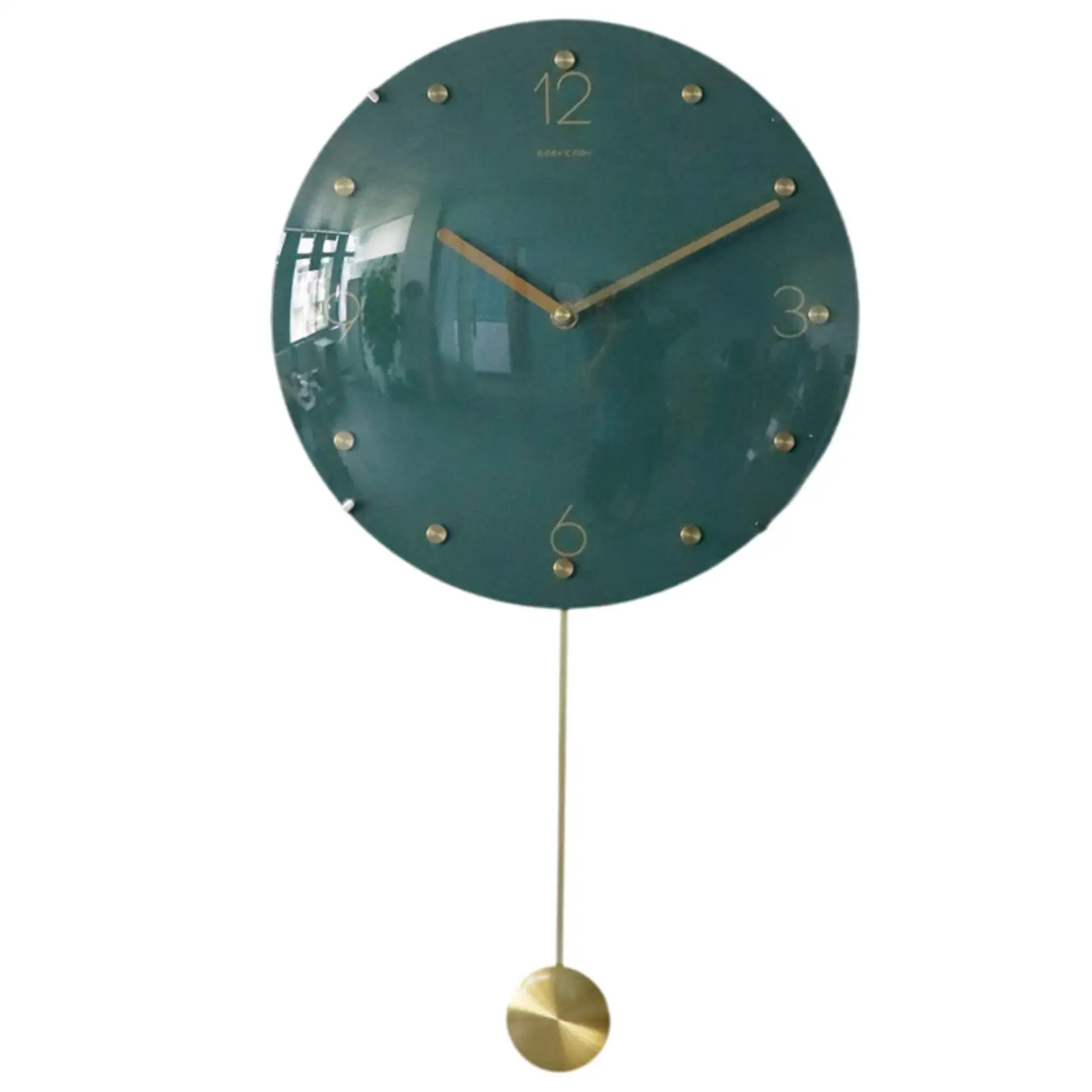 Stylish Indoor Wall Clock with Sweeping Motion and Decorative Swing for Reception Room