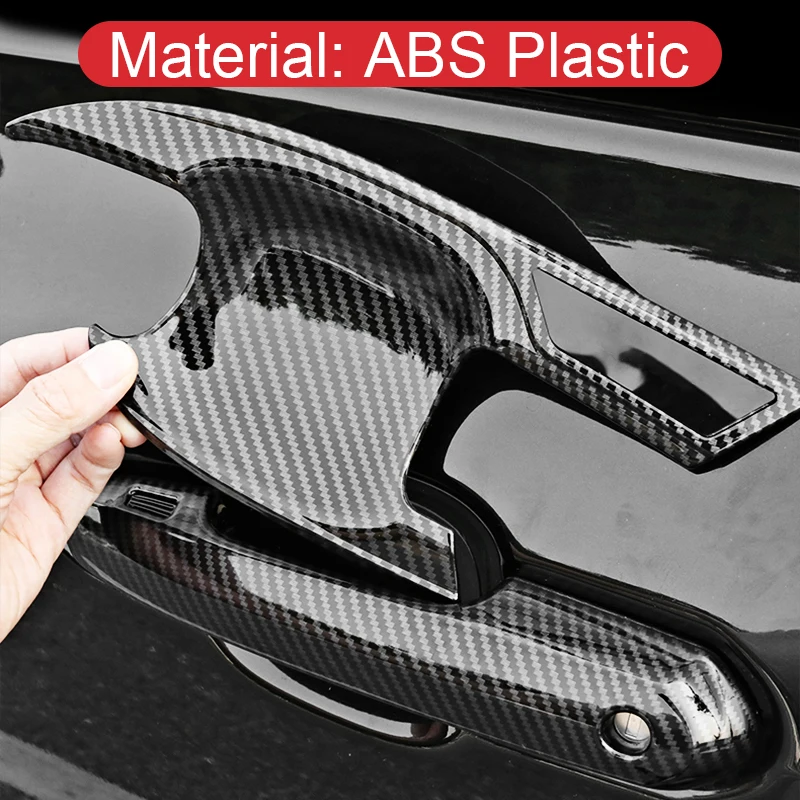 Car Accessories For Toyota Highlander XU70 Kluger 2020-2022 2023 Hybrid ABS Car Door Handle Bowl Cover Trim Protection Stickers