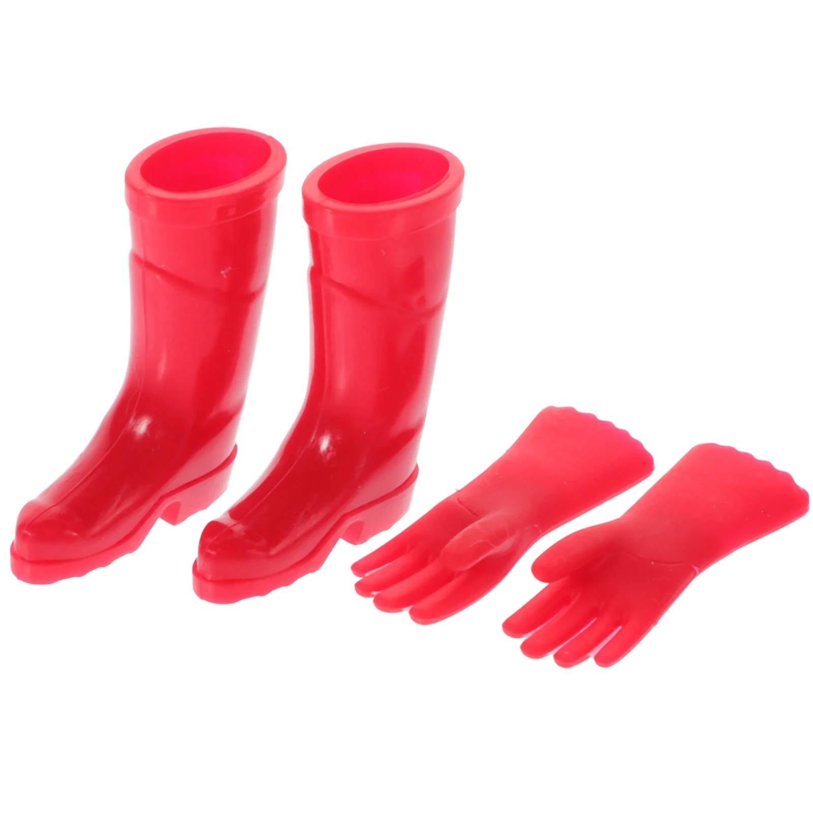 Mini Rain Boots Gloves House Layout Prop Dollhouse Shoes Cake Topper Rainshoes and Miniature Figurine DIY Accessories