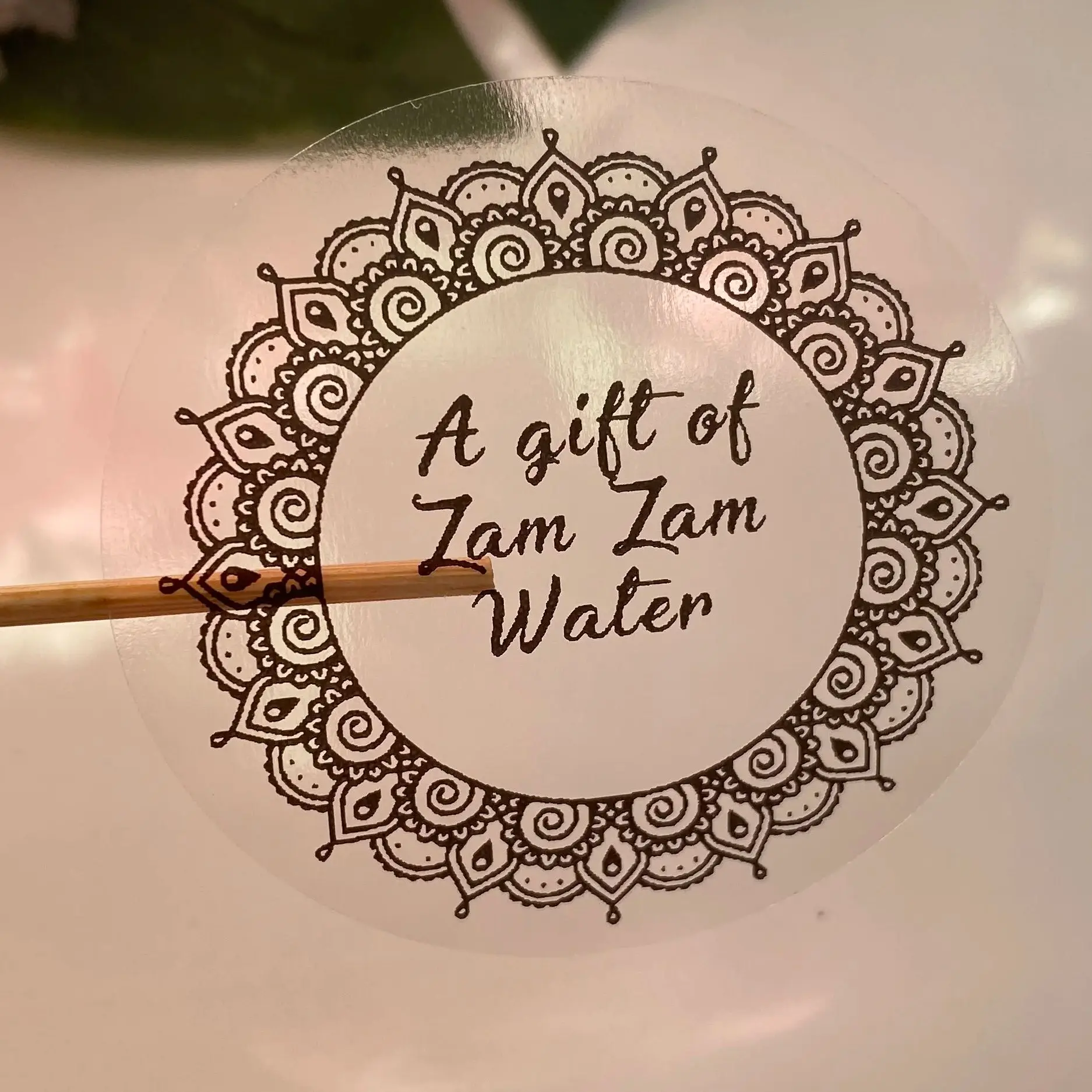 50 EID Zam Zam Water Muslim Islam Gift Stickers Eid al-Adha Decorations Label