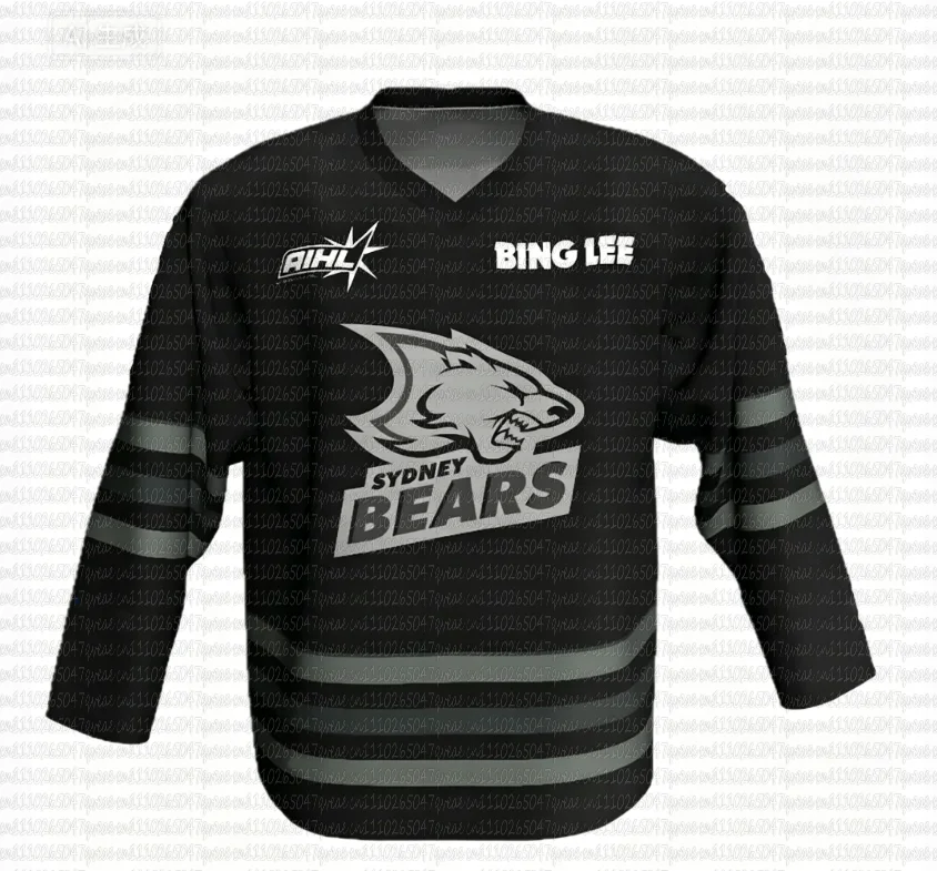 NEW 2026 AIHL Australia Sydney Bears Men's Ice Hockey Jersey 3D Pint Long Sleeve Sport Adult Casual Quick-dry T-Shirt image 3