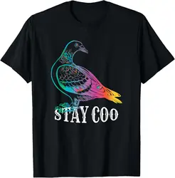 Pigeon Stay Coo Funny Love Pigeons Birds Lover Gift T-Shirt Music Funny Bird Printing Aesthetic Clothing Hip Hop Men Streetwear