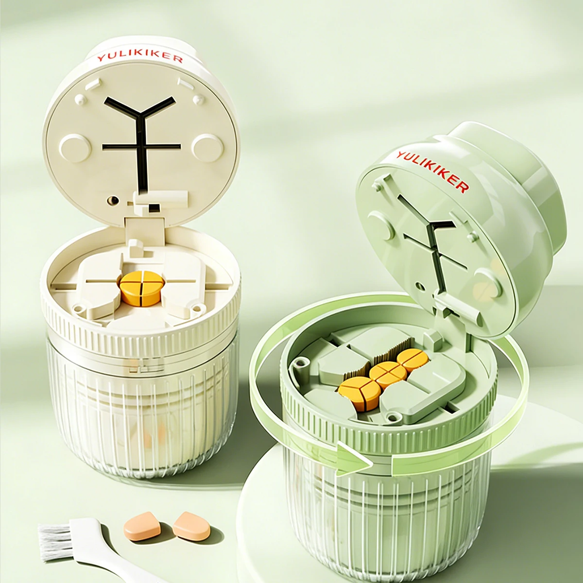 Portable Pill Splitter, Cutter and Grinder with Pill Box
