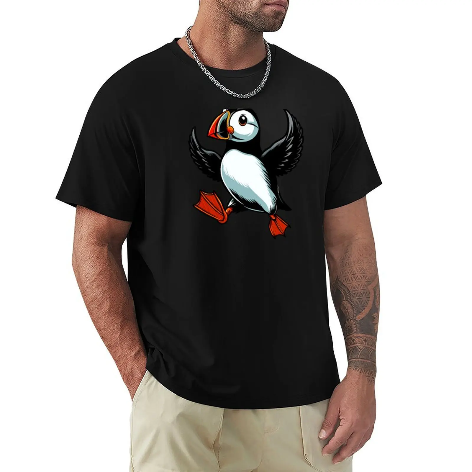 Hoppin’ Puffin T-Shirt Holiday All Match T-Shirt