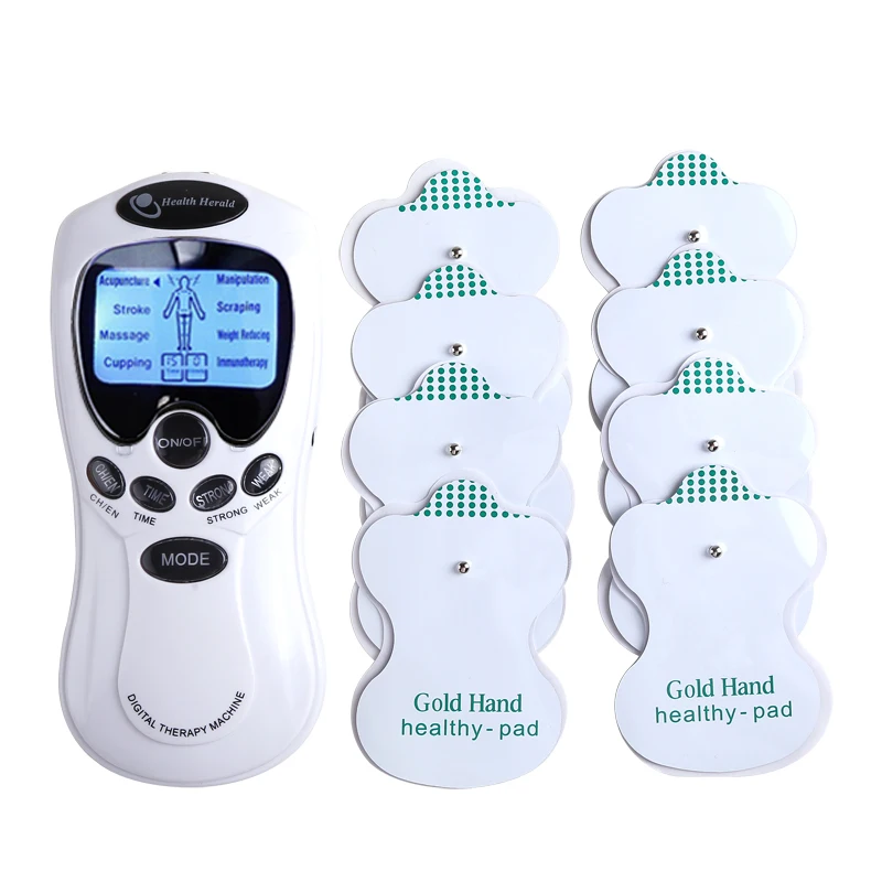 8 Mode Dual Output EMS Massager Digital Therapy Acupuncture Body Muscle Stimulator for Neck And Back Pain Relief