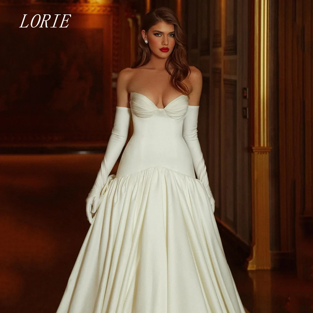 

LORIE Luxury 3D Bow A Line Civil Wedding Dress Sweetheart Bridal Dresses Appliques Elegant Wedding Gown Customized 2026