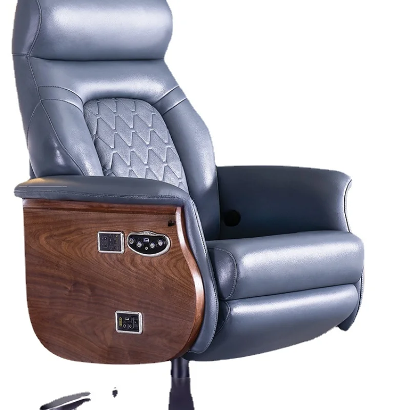 CX Executive Chair Luxury Reclining Massage Heating Genuine Leather Home High-End Office Chair