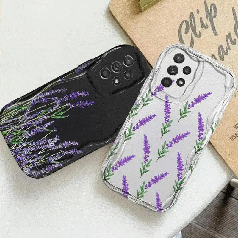 Lavender Flowers For Samsung Galaxy A15 A73 A72 A54 A53 A52 A33 A34 A42 A32 A24 A23 A22 A14 A13 A12 5G Soft Phone Case  fundas