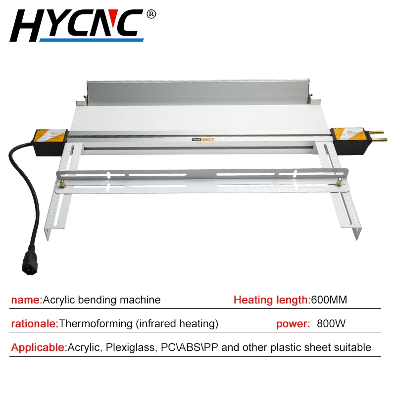 maquina de dobra de pvc de plastico acrilico portatil hycnc aquece 60 cm com posicionamento de angulo maquina de dobra acrilica profissional 01