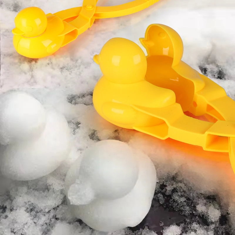 Pince de fabricant de boules de neige en forme d'animal mignon pour enfants, outil de moule de sable de neige en plastique, jouet de sport de plein air, hiver