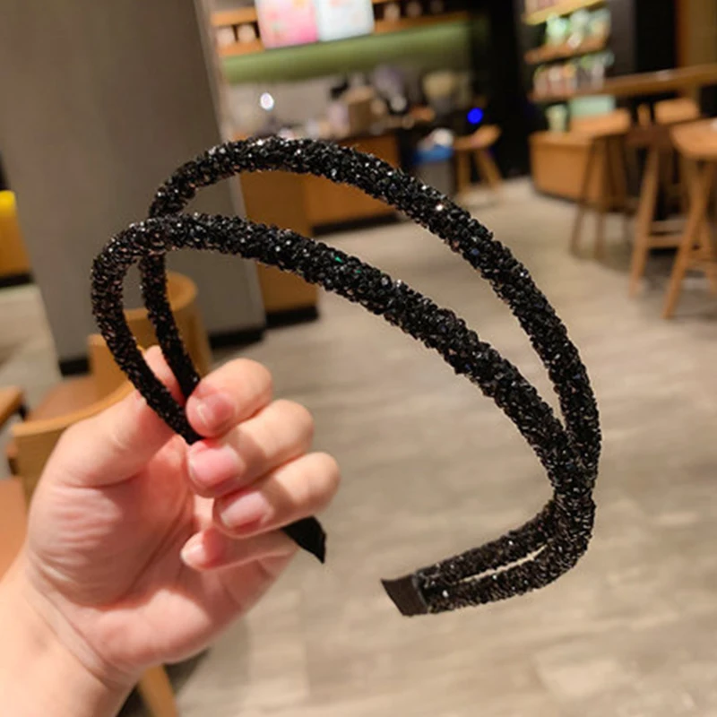 Luxury Rhinestone Hairbands for Women Girls Trendy Soft Crystal Headband Bezel Headhoop Female Ladies Headwear Accessories 1pcs