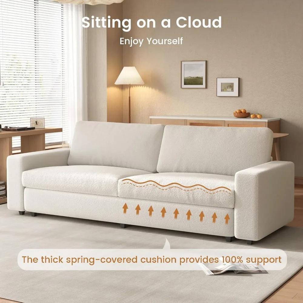 Удобный 2-местный двухместный диван с глубокими сидениями, толстыми подушками и подлокотниками для современной домашней гостиной