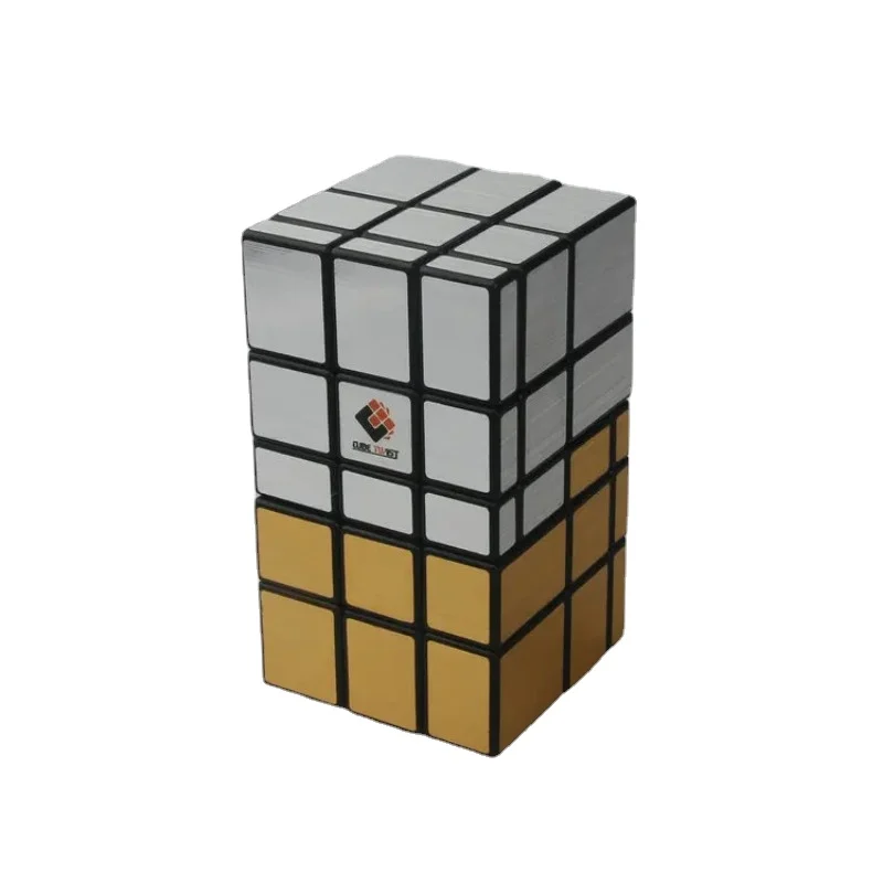 CubeTwist 3x3x5 Conjoined Mirror Blocks Black Silver Gold Magic Cube Educational Toy Special Toys