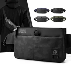 Pacote de cintura impermeável Homem Esportes Correndo Saco de cintura para homens Mobile Phone Holder Belt Bag Ginásio Fitness Travel Pouch Chest Bags