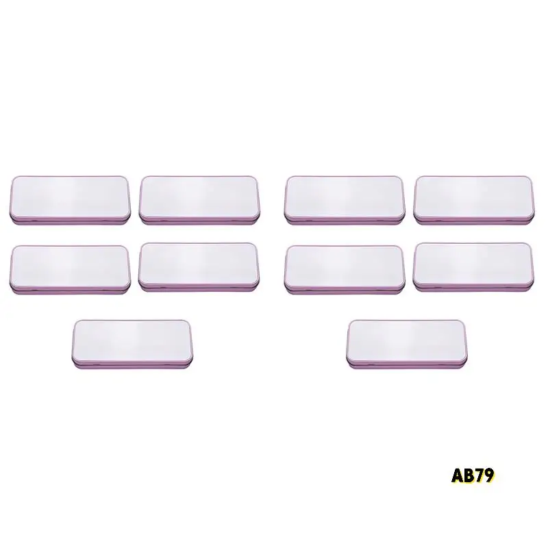 10 шт., сублимационный пустой металлический оловянный пенал, чехол для термопресса, трансферная печать для карандашей, ручек, организация, розовый цвет