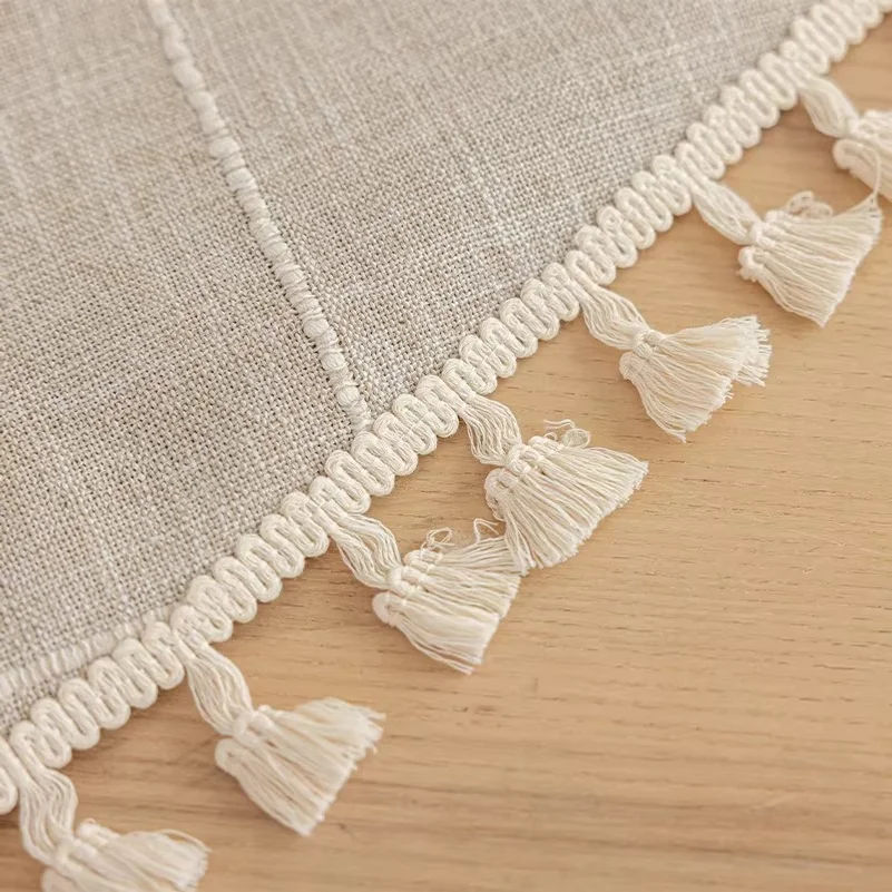 Round Tablecloth, Waterproof and Dustproof, Jacquard Dining Tablecloth, Wear-Resistant Large Round Table Cover
