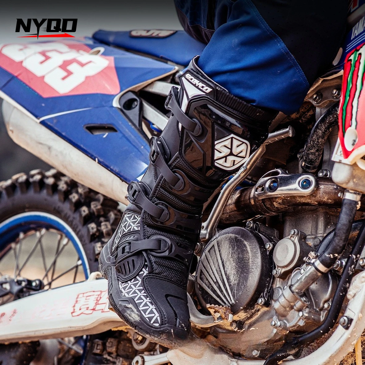 

SCOYCO MBM009 Long Motorcycle Off-Road Boots Motorcycle Shoes Men's and Women's Sports Boots Riding botas motocross
