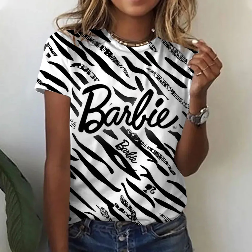 Barbie t-shirt Sweet Hot cllorful Delicate top elegante Soft Fashion Girlish Lovely Girls Gift Short Undershirt Trendy