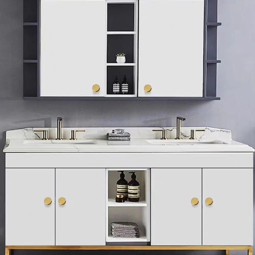 Bouton de tiroir d'armoire moleté Simple, or, conception à trou unique, bouton de placard rond, matériel de simplicité Portable pour la maison