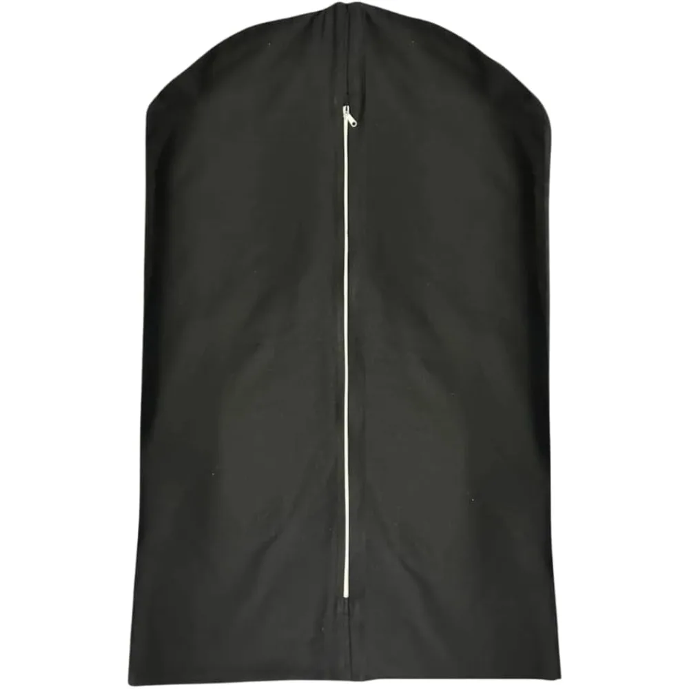 

Cotton Garment Bags - 60 Pack Black Canvas Suit Covers with YKK Zipper for Breathable Dust-Proof Suit and Coat Storage