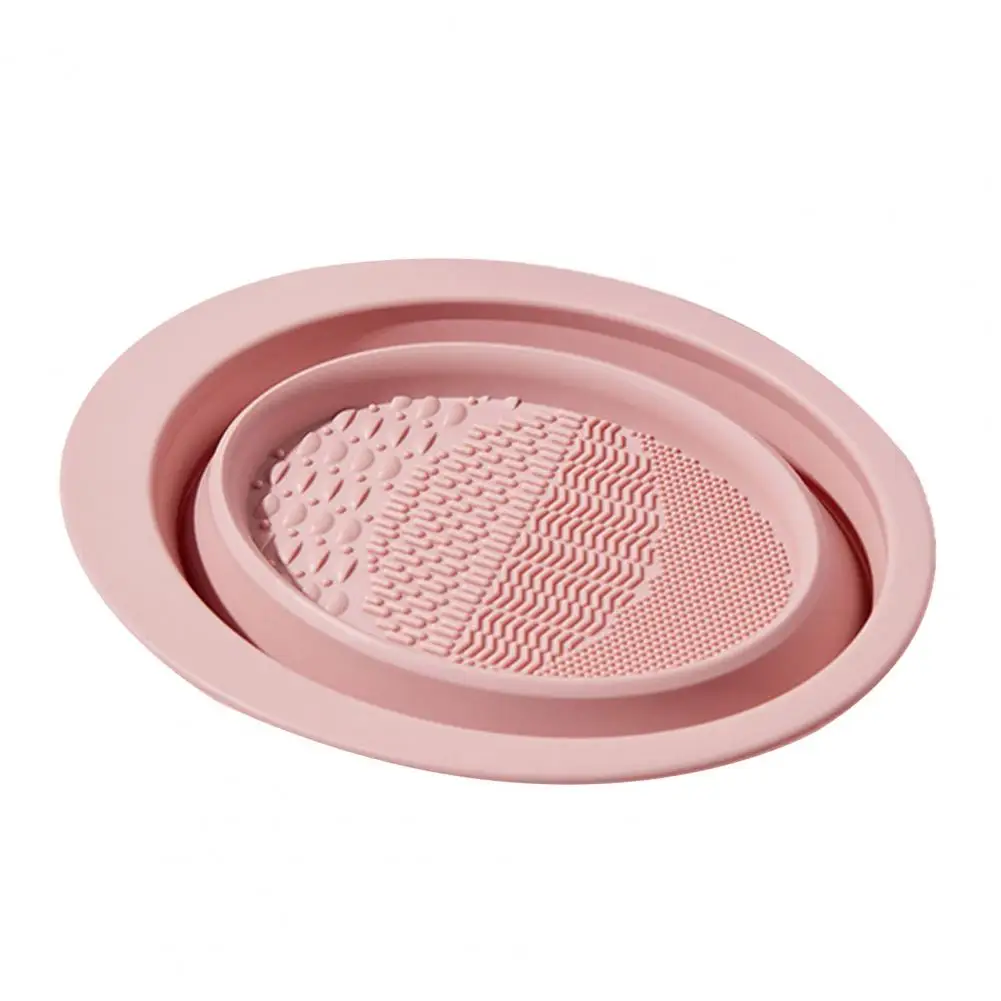 Makeup Cleaning Tool Professional Reusable Cosmetics Tool Folding Silicone Makeup Brush Bowl Wash Brush Bowl for Travel