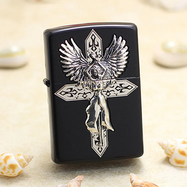 

Оригинальная бензиновая Зажигалка Zippo из тяжелого металла, медная ветрозащитная сигаретная керосиновая зажигалка, подарок, защита от подделки