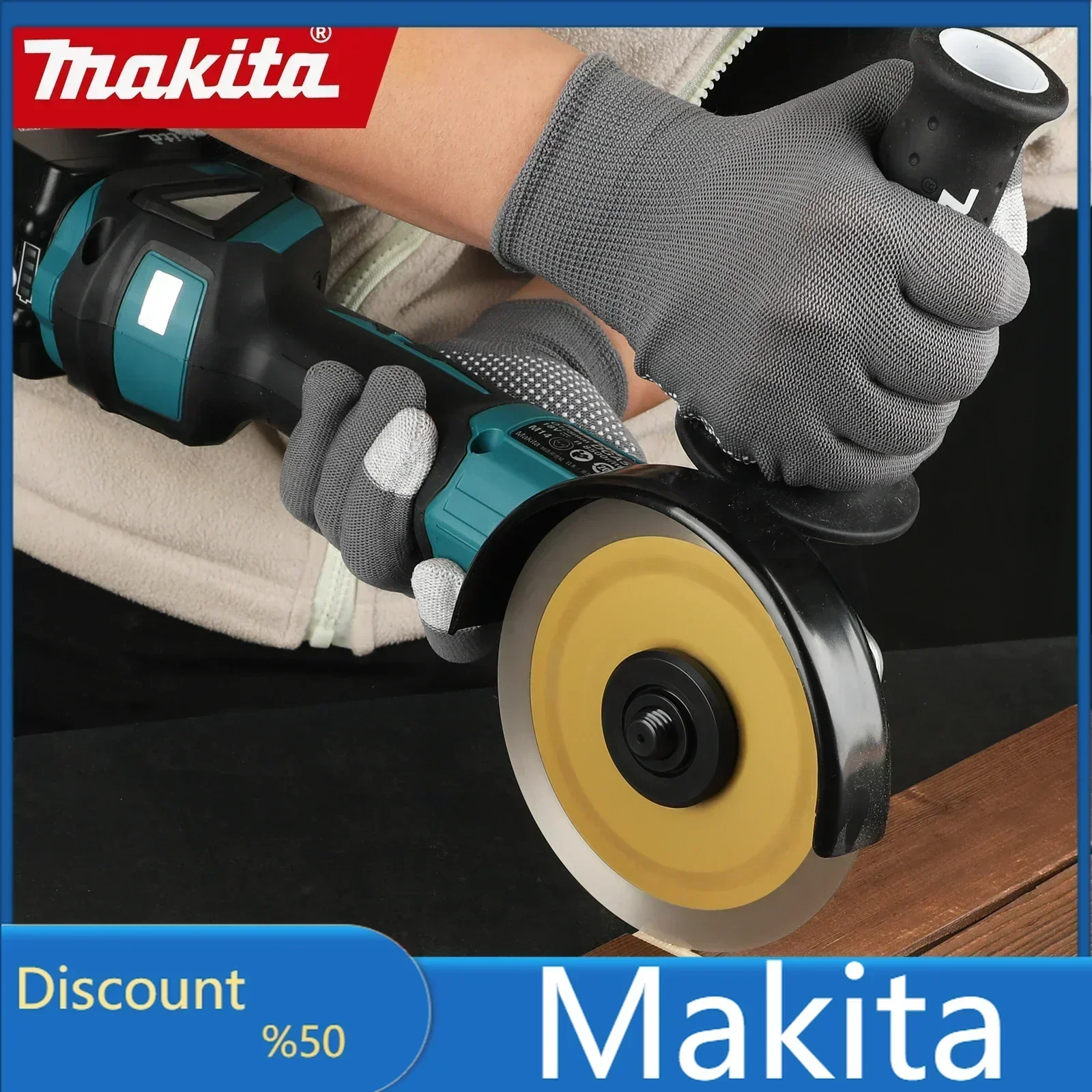 Makita DGA504 18V 6.0Ah 125mm Brushless Lithium Battery Angle Grinder(bare machine）