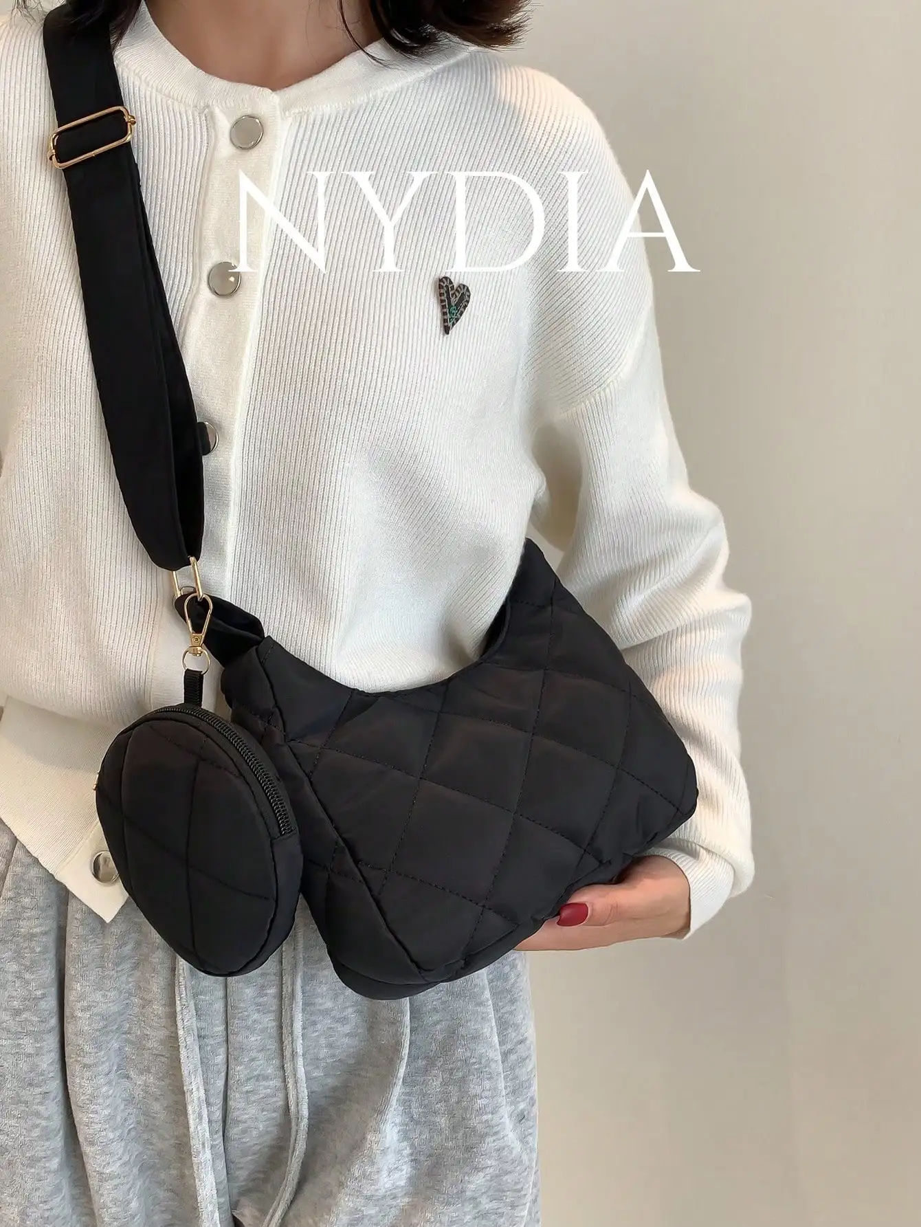 

Quilted Hobo Bag With Coin Purse Valentines