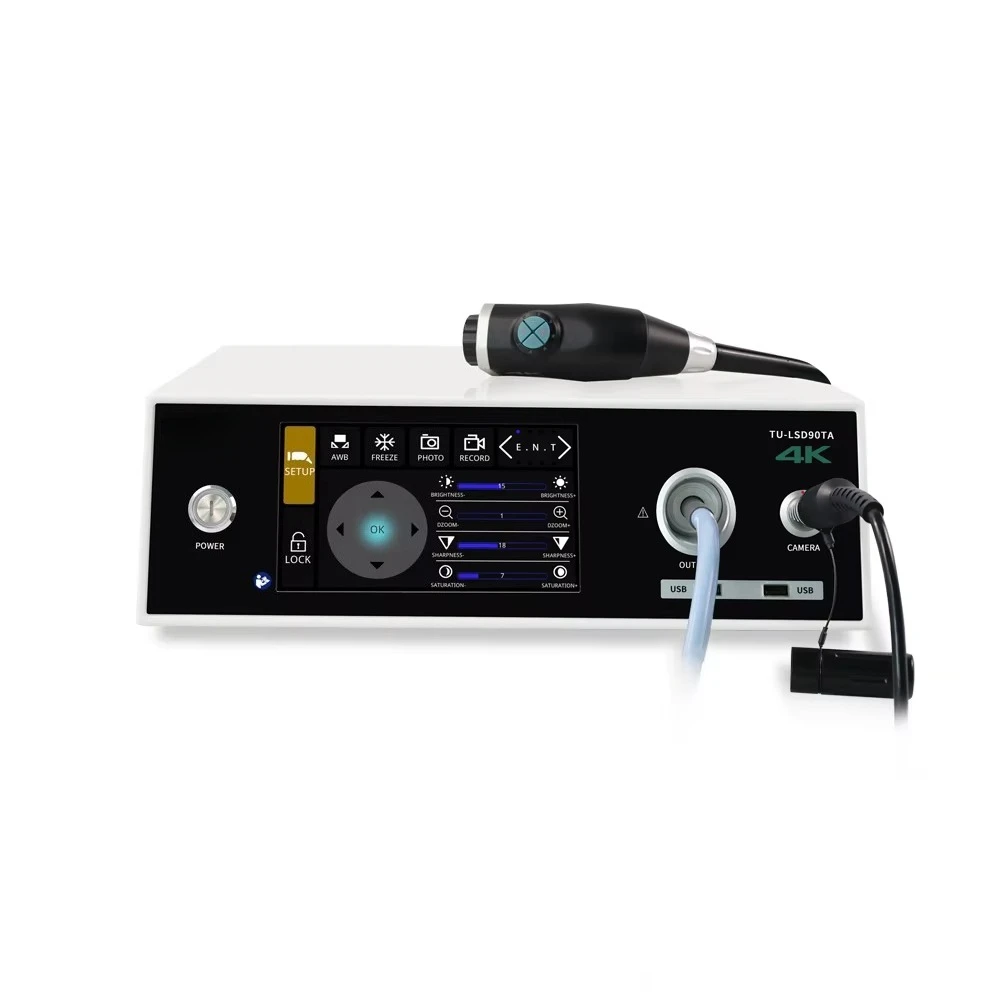 4K Medical Portable Endoscope Camera With Monitor Led Light Source Imaging System and Recorder Function