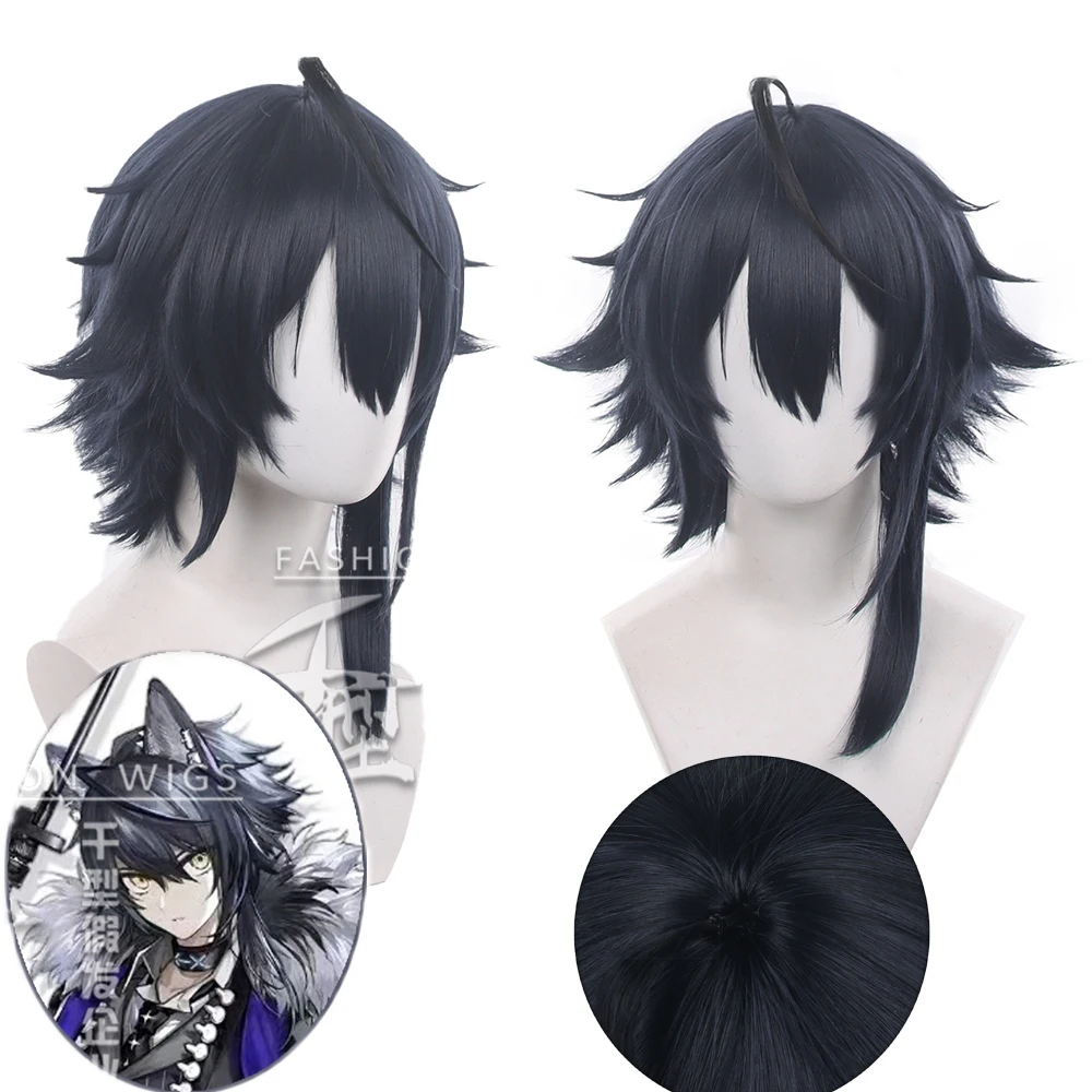 Arknights Vigil Cosplay Wig 40cm Heat Resistant Synthetic Hair Fluffy Vigil Role Play Wig Halloween Comic Con