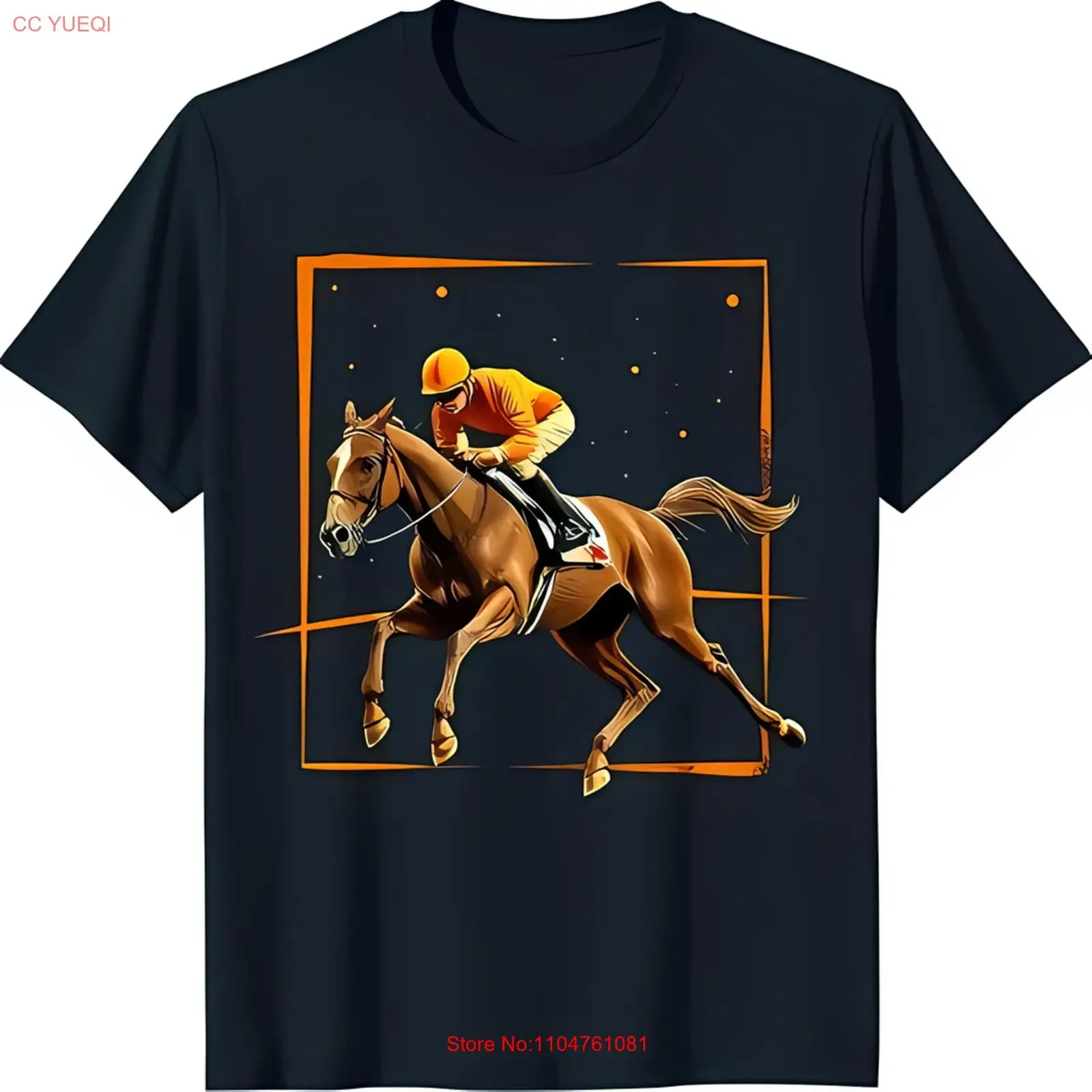 Bold Blue on Horse T Shirt with Starry Background vintage Washed Unisex Comfortable fashion designer clothes streetwear