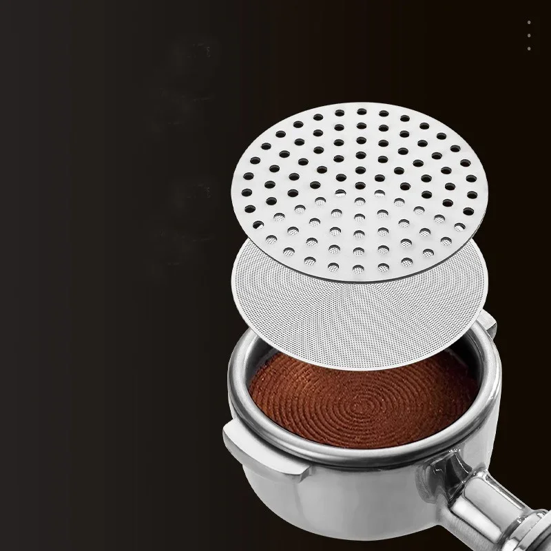 Espresso Puck Screen 51mm 53.5mm 58.5mm 304 Stainless steel Double Layer Filter Reusable Coffee Puck Screen filter Barista Tool