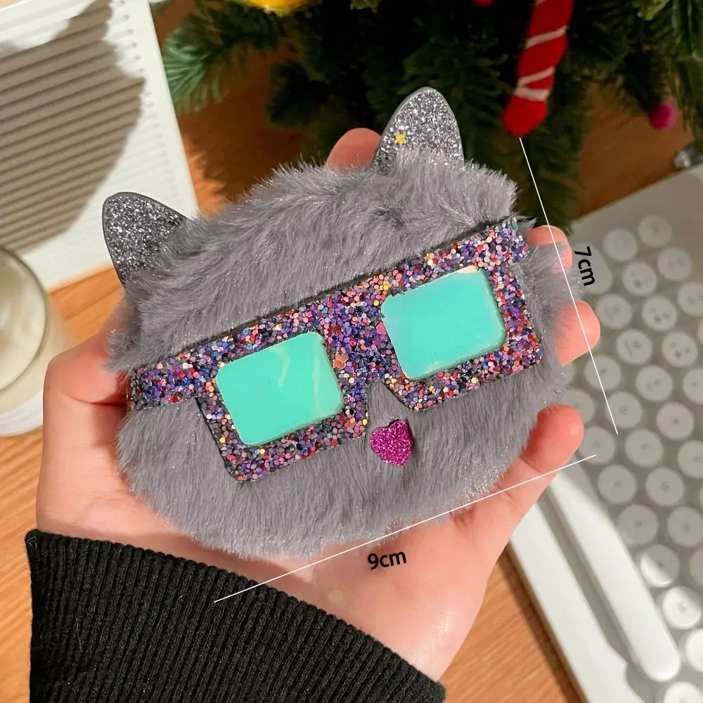 Nuevo Espejo de maquillaje de Koala de dibujos animados, espejo redondo portátil de felpa, espejo cosmético plegable de doble cara