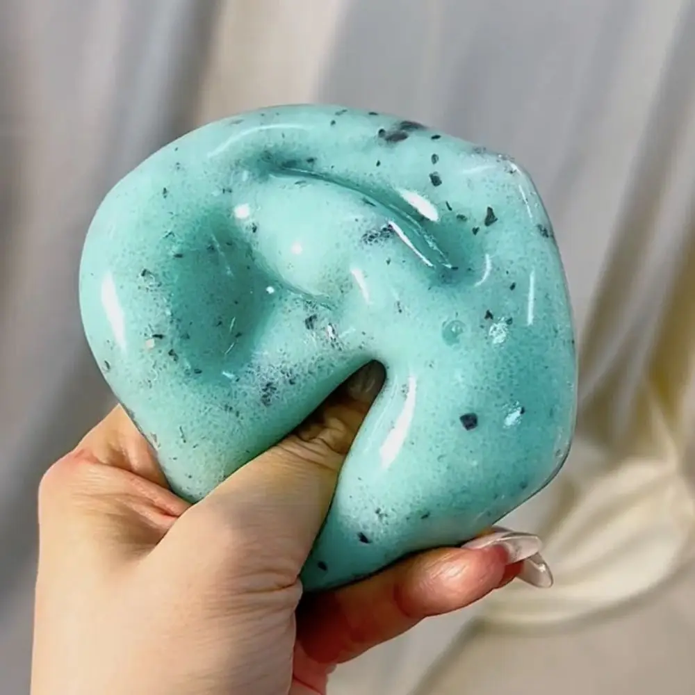 Serie di blocchi di yogurt di sabbia e ghiaccio, giocattoli da spremere, giocattoli creativi colorati a rimbalzo lento, cartoni animati TPR