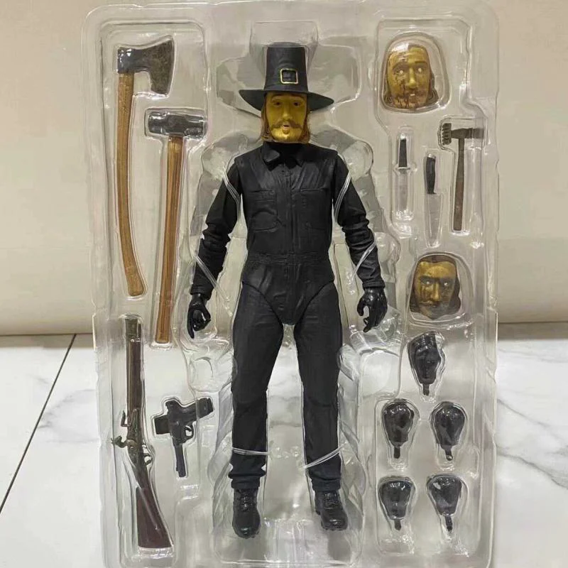 In Stock Thanksgiving John Carver Action Figure Toys Anime Neca 45998 There Will Be No Leftovers Figuras 7-Inch Original Toy