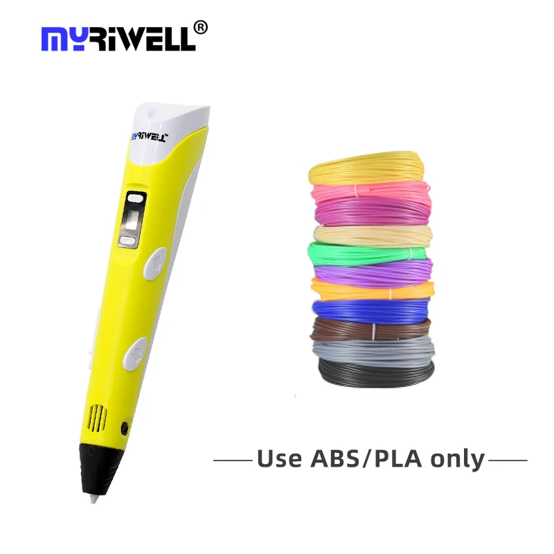 

Myriwell 12V 2A LCD Screen Display Speed control 1.75mm ABS PLA filament student kids toy RP-100B 3d drawing pen for kids