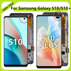 TFT S10+ Screen Replacement For Samsung Galaxy S10Plus G975F LCD Display with Touch Screen Digitizer With Frame S10 G973F Srceen