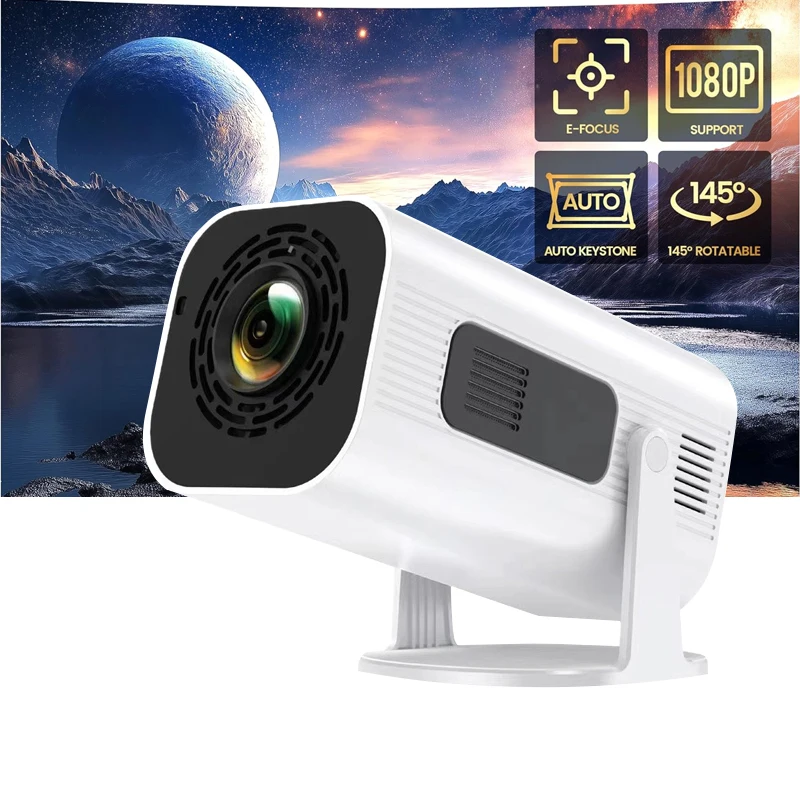 

Mini Projector, Projector with WiFi,1080P Support Portable Projector Auto Keystone outdoor projector，Glow Party Supplies