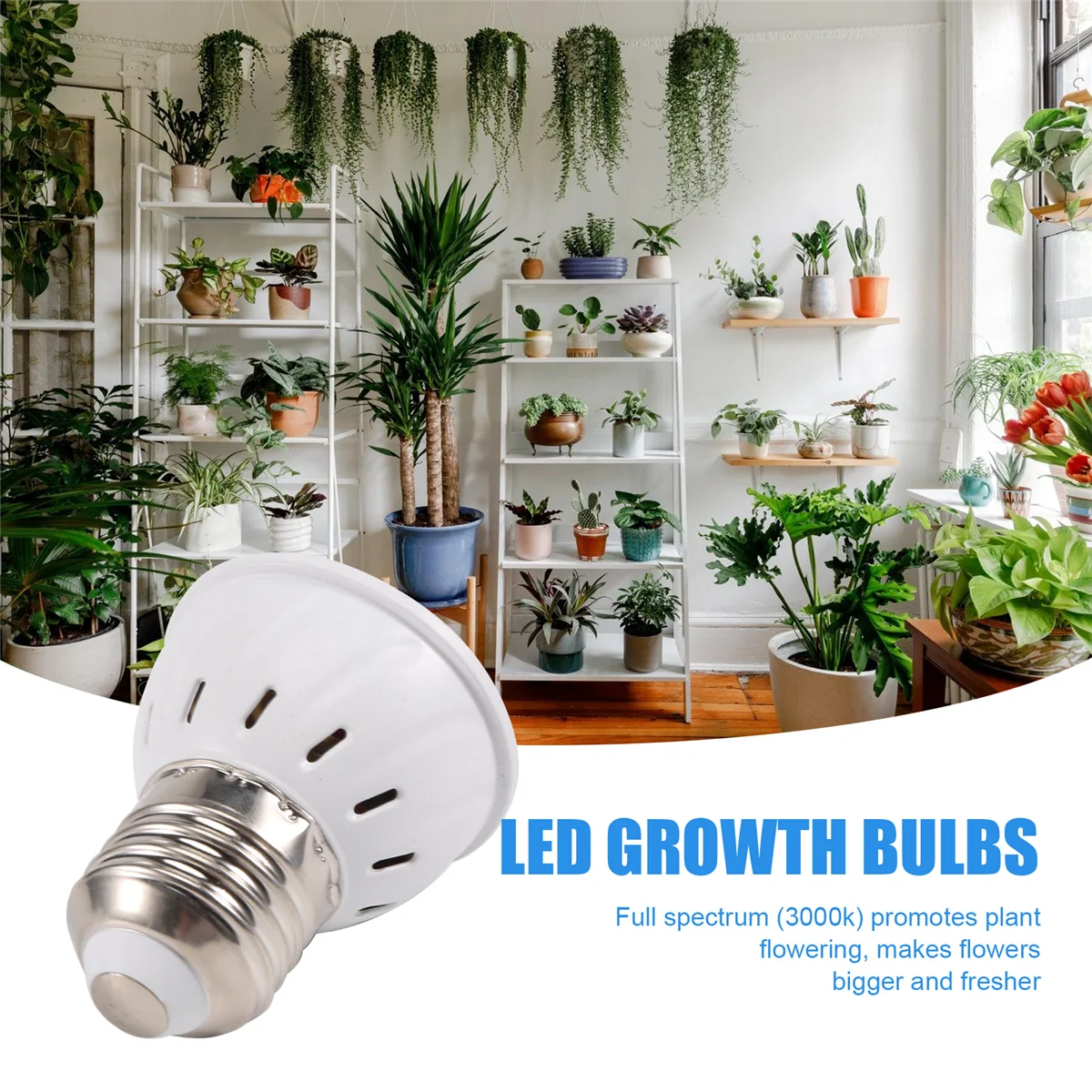 ABKO-E27 80 LED Lampada per coltivazione di piante Led Spettro completo Crescita Lampadine Piantina Fiore Phyto Lampada per piante idroponiche da interno